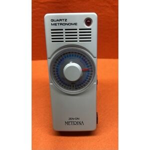 Vintage‎ Zen-On Metrina Quartz Metronome Tested And Works With Case